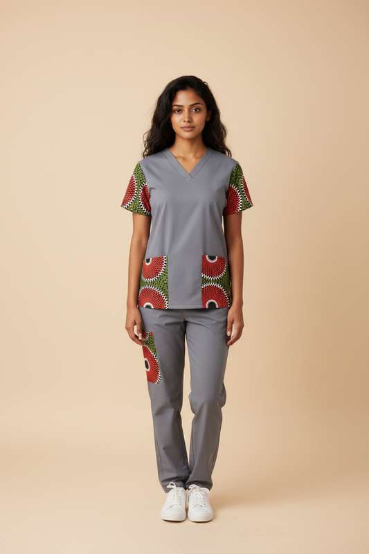 Tenue médicale élégante en Wax – Modèle Rhino